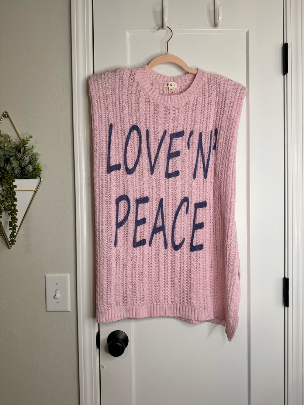 POL Pink Sweater Vest
